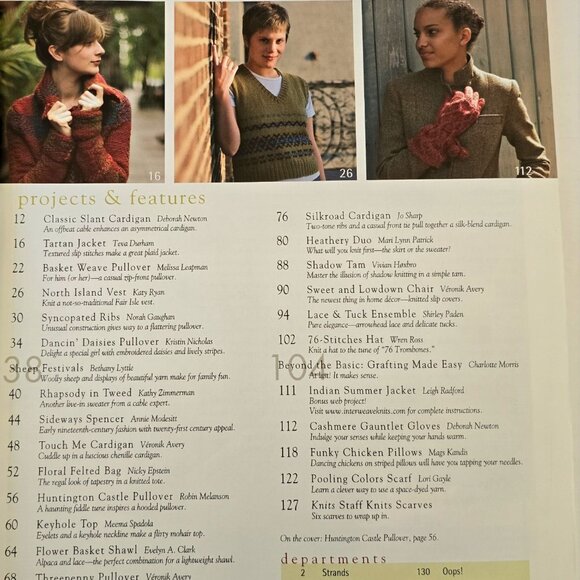 Interweave Knits Magazine Fall 2004 Featuring Classic & Modern Knitting Patterns - Picture 2 of 16
